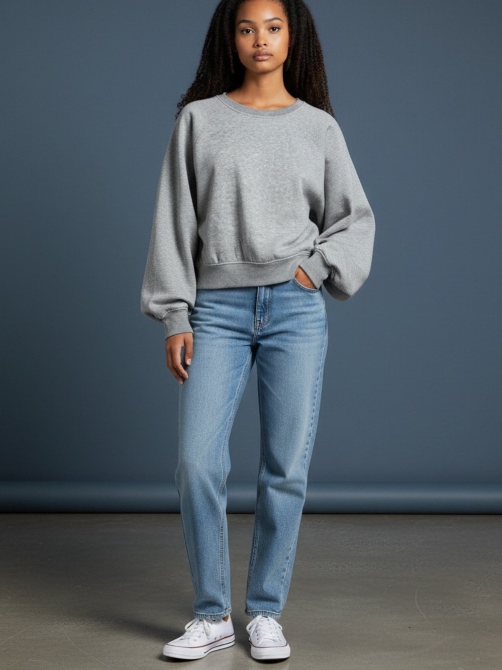 Victoria Sport oversized sweatshirt, M, dolman sleeves crewneck, Cozy Sporty